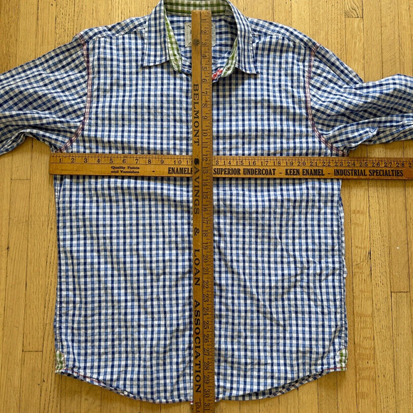Age Of Wisdom Pearl Snap Gingham Shirt Men XL Check Button Up - Picture 9 of 10